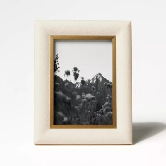 5x7 Shagreen Wrapped Single Image Table Frame Cream - Threshold Studio McGee - Picture 4 of 6